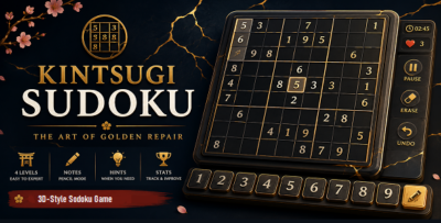 Kintsugi Sudoku | 3D Style HTML5 Puzzle Game