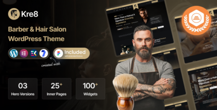 Kre8 | Barber & Hair Salon WordPress Theme