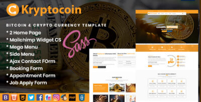 Kryptocoin Bitcoin & Crypto Currency Template