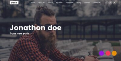 Lank - Creative Design Agency & Personal Portfolio HTML Template