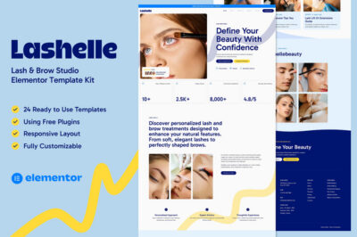 Lashelle - Lash & Brow Studio Elementor Template Kit