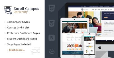 Learning Management Enroll University Education Template