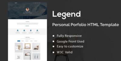 Legend Bootstrap Personal Portfolio HTML Template