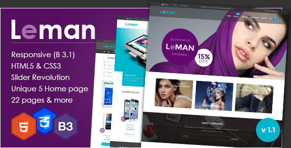 Leman - Responsive E-Commerce Template Leman - Responsive E-Commerce Template