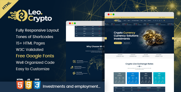 LEO - Bitcoin And Crypto Currency HTML Template LEO - Bitcoin And Crypto Currency HTML Template