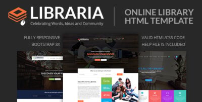 LIBRARIA - Online Library HTML Template
