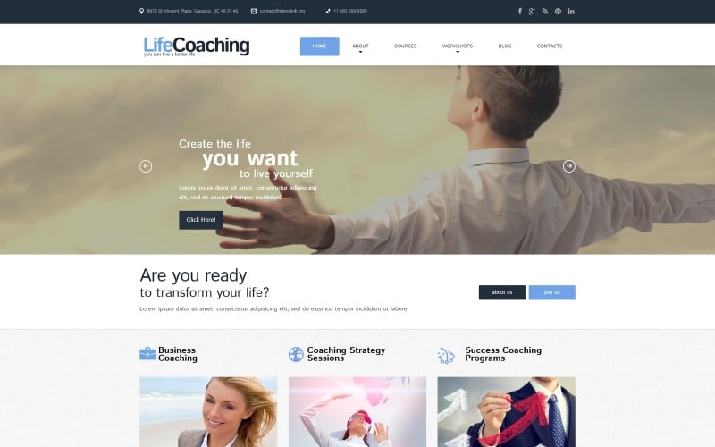 Life Coach Responsive WordPress Theme Life Coach Responsive WordPress Theme
