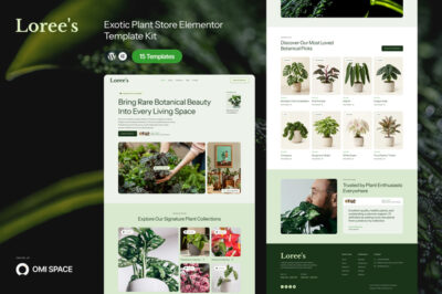 Loree's – Exotic Plant Boutique Elementor Template Kit