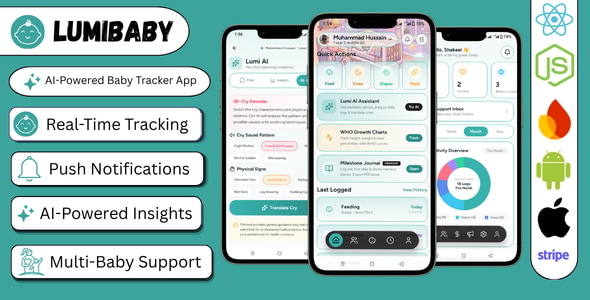 LumiBaby | AI-Powered Baby Tracker & Admin React Native App LumiBaby | AI-Powered Baby Tracker & Admin React Native App