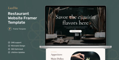 LuxDin - Restaurant Website Profile Framer Template