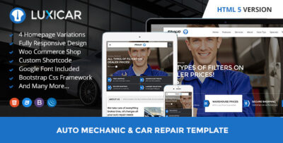 Luxicar Automotive & Business HTML5 template