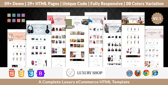 Luxury Shop eCommerce HTML Template Luxury Shop eCommerce HTML Template