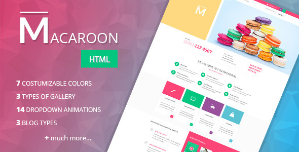 Macaroon - Creative Patisserie HTML Template Macaroon - Creative Patisserie HTML Template