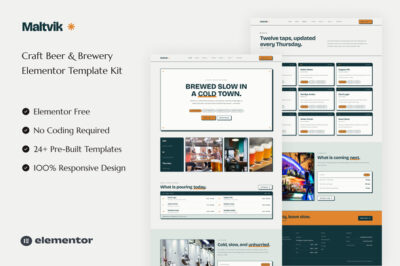 Maltvik - Craft Beer & Brewery Elementor Template Kit
