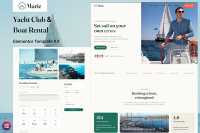 Marie - Yacht Club & Boat Rental Elementor Template Kit