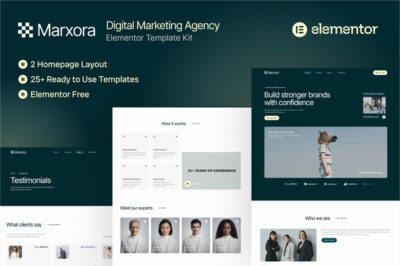 Marxora - Digital Marketing Agency Elementor Template Kit