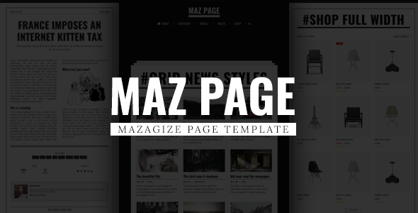 MazPage - Magazine, News, Blog, Shop, Newspaper Template MazPage - Magazine, News, Blog, Shop, Newspaper Template