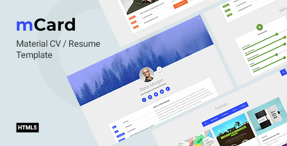 mCard - CV Resume HTML Template mCard - CV Resume HTML Template