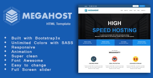 Mega Host - Web Hosting Responsive HTML Template Mega Host - Web Hosting Responsive HTML Template