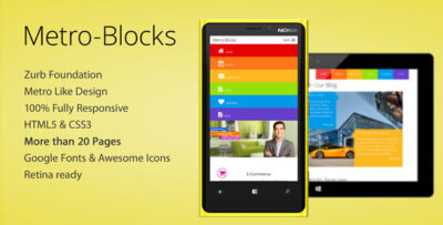 Metro-Blocks - Multi-Purpose HTML5 SASS Theme