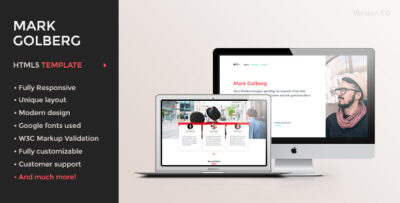 MG - Freelance Portfolio & Resume One Page HTML5 Template