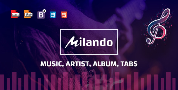 Milando - Music Portal With Track Playback Online Store and Musical Staff Multi Color HTML Template Milando - Music Portal With Track Playback Online Store and Musical Staff Multi Color HTML Template