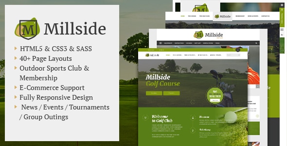 Millside - Golf and Sport Website template Millside - Golf and Sport Website template