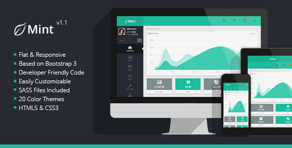 Mint - Flat & Responsive Admin Dashboard Template Mint - Flat & Responsive Admin Dashboard Template