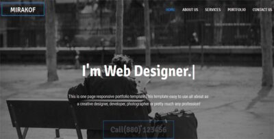 Mirakof - Personal Portfolio Template