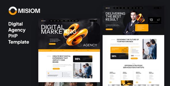 Misiom - Digital Agency Services PHP Template Misiom - Digital Agency Services PHP Template