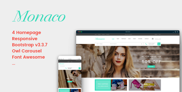 Monaco - Responsive eCommerce Template Monaco - Responsive eCommerce Template