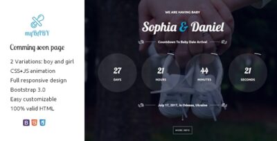 myBaby - Coming Soon HTML Template