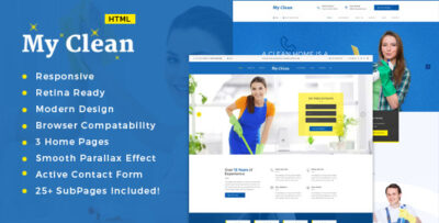 MyClean - Cleaning Company HTML5 Responsive Template