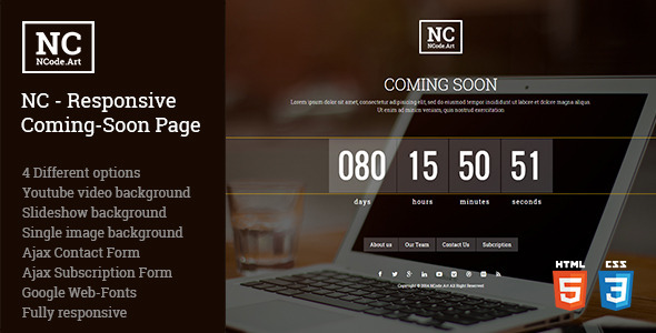 NC - Responsive Coming-Soon Page NC - Responsive Coming-Soon Page