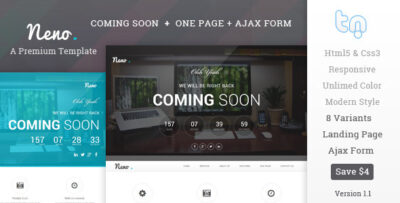 Neno - Premium Coming Soon Template