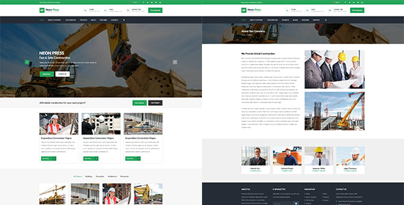 Neon-Press - Construction Business HTML Template Neon-Press - Construction Business HTML Template
