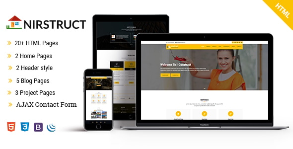 Nirstruct - Responsive Construction HTML5 Template Nirstruct - Responsive Construction HTML5 Template