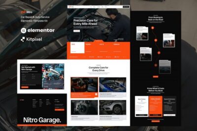 Nitro - Car Repair & Auto Service Elementor Template Kit