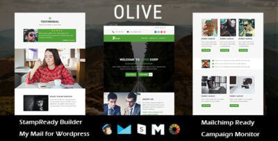 OLIVE - Multipurpose Responsive Email Template with Stampready Builder Access