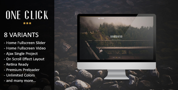 One Click - Parallax One Page HTML Template One Click - Parallax One Page HTML Template