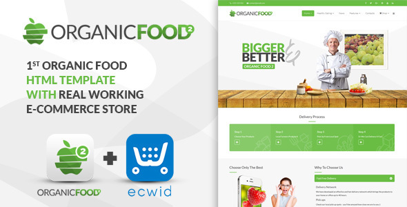 Organic Food - Kitchen, Farm, Corporate, Landing Page & E-commerce HTML Template Organic Food - Kitchen, Farm, Corporate, Landing Page & E-commerce HTML Template