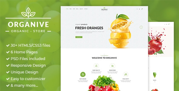 Organive - Organic Store & Eco Food Products HTML5 Template Organive - Organic Store & Eco Food Products HTML5 Template