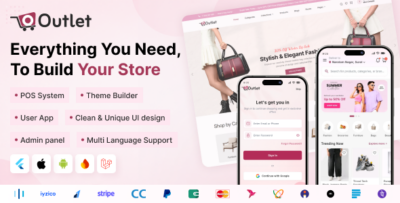 Outlet | Multi-Vendor eCommerce CMS With Mobile App, Website, Seller and Admin Panel
