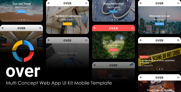 Over - Multi-Concept Web App UI Kit Mobile Template Over - Multi-Concept Web App UI Kit Mobile Template