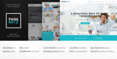 Paqarriz - Multipurpose HTML5 Template