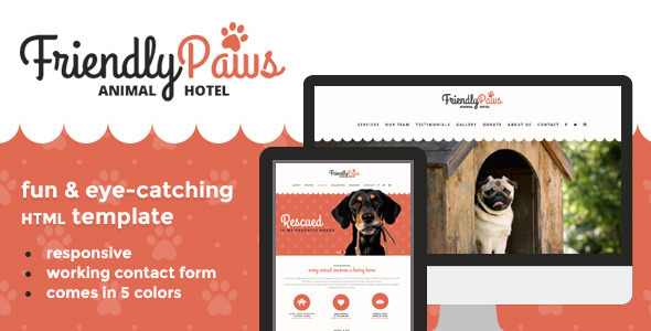 Paws - Friendly Animal Hotel HTML Template Paws - Friendly Animal Hotel HTML Template