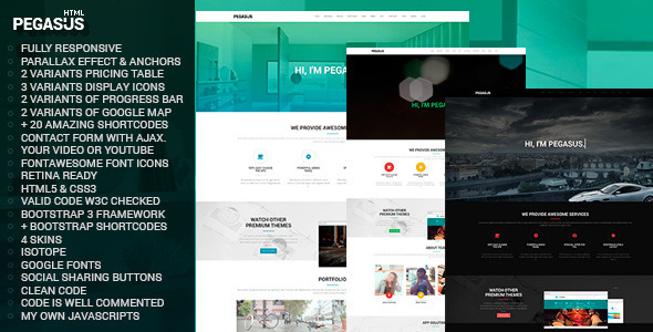 Pegasus Parallax One-Page HTML5 Pegasus Parallax One-Page HTML5