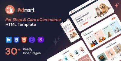 Petmart - Pet Shop & Care eCommerce HTML Template