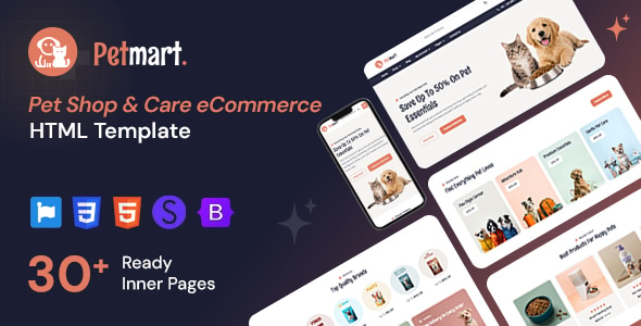 Petmart - Pet Shop & Care eCommerce HTML Template Petmart - Pet Shop & Care eCommerce HTML Template