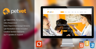 PetVet | Vet Pet Responsive Site Template